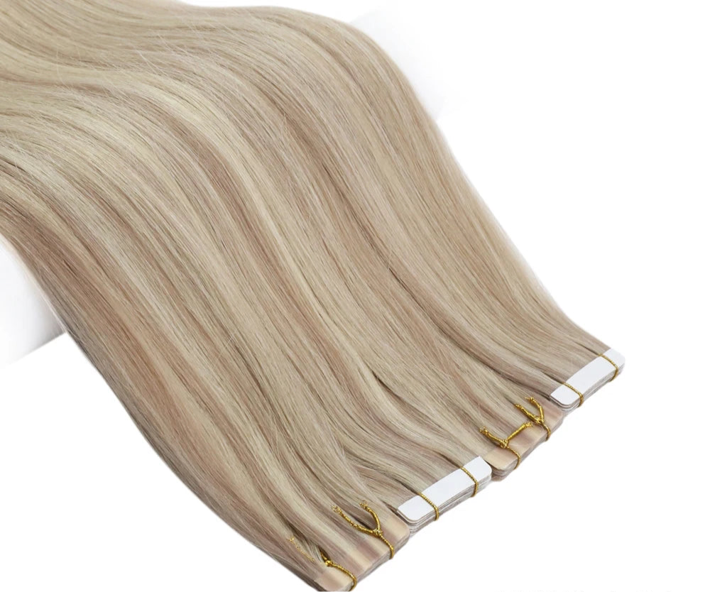 EXTENSION LUXURY ADHESIVAS/TAPE 50gr Pure Color Virgin Hair 100% Human Hair 10A Grade Hair Extensions