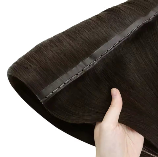 EXTENSION LUXURY pieza única mariposa/libro con agujeros de PU. Trama Genius indetectable .100gr