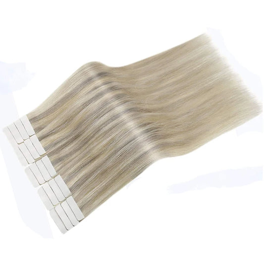 EXTENSION LUXURY ADHESIVAS/TAPE 50gr Pure Color Virgin Hair 100% Human Hair 10A Grade Hair Extensions
