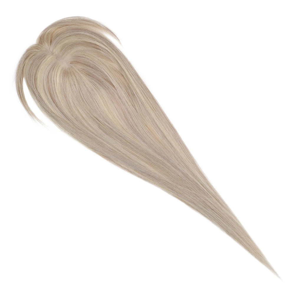 EXTENSION LUXURY TOPPER Cabello humano natural Mono Base 7x13cm para Mujeres Tupé Invisible Hair Toppers Extensión de cabello
