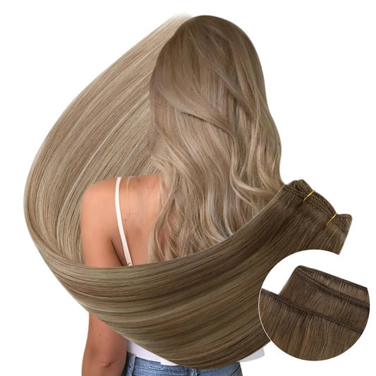 EXTENSION LUXURY CORTINA 100gr 6 Meses Extensión de cabello Weft Extensiones de cabello humano Balayage