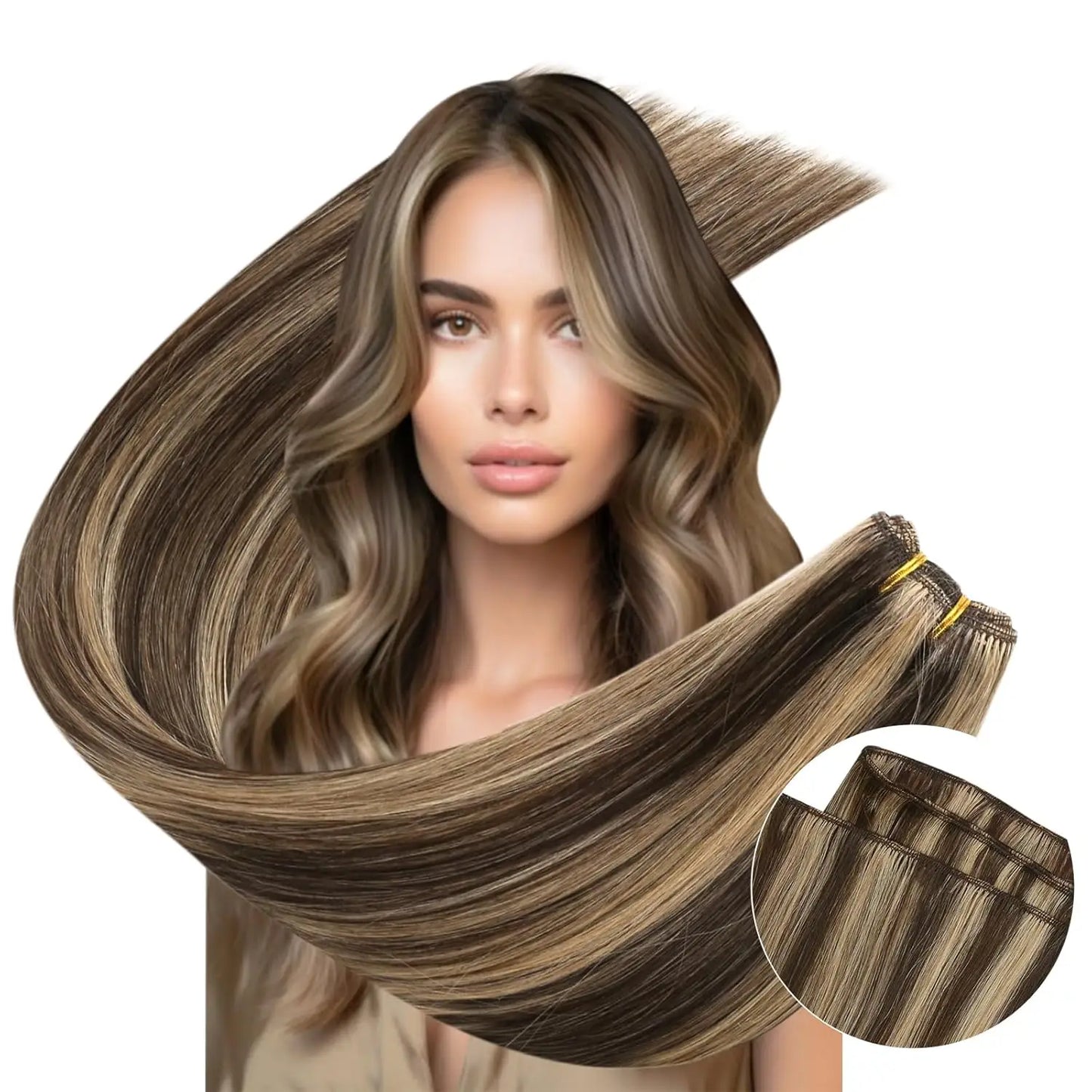 EXTENSION LUXURY CORTINA 100gr 6 Meses Extensión de cabello Weft Extensiones de cabello humano Balayage