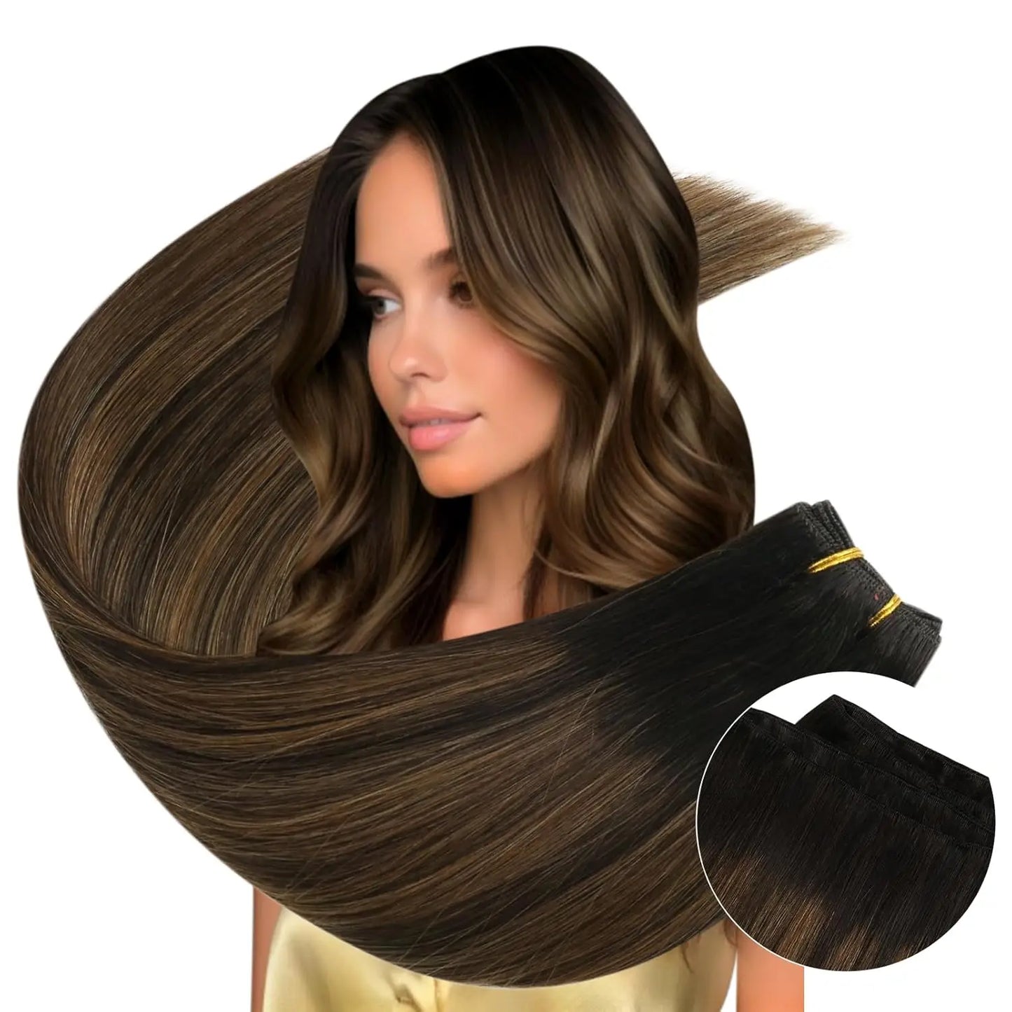 EXTENSION LUXURY CORTINA 100gr 6 Meses Extensión de cabello Weft Extensiones de cabello humano Balayage
