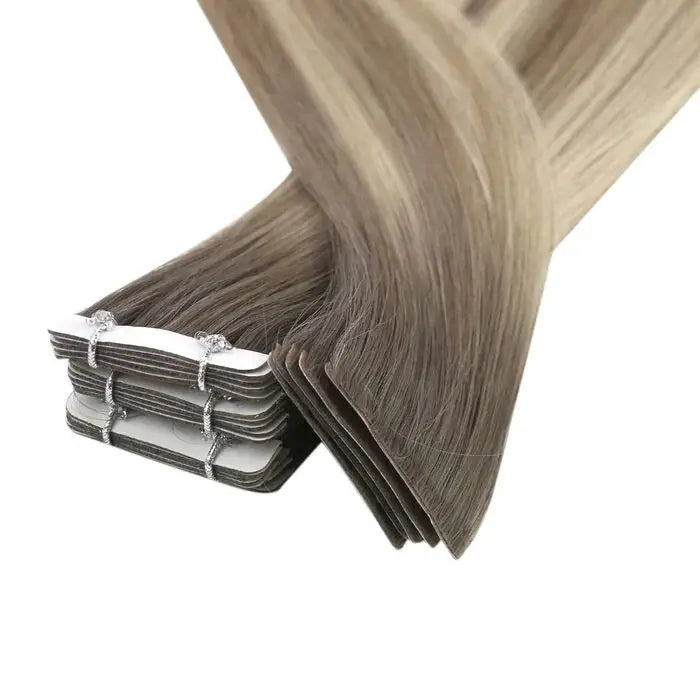 EXTENSION LUXURY TAPE/ADHESIVAS 50gr Virgin Injection Sin Costura Invisible  Hair Extensions Natural Straight