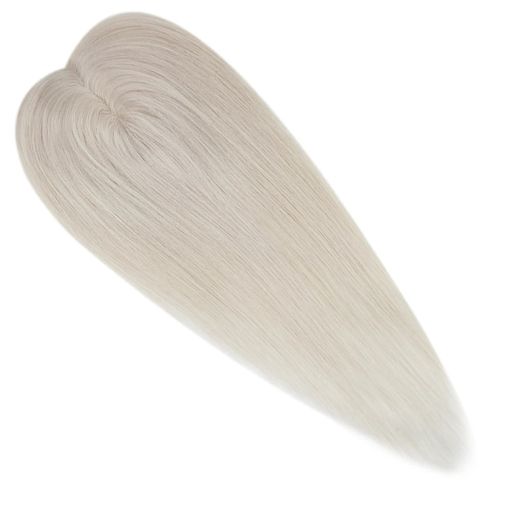 EXTENSION LUXURY TOPPER Cabello humano natural Mono Base 7x13cm para Mujeres Tupé Invisible Hair Toppers Extensión de cabello