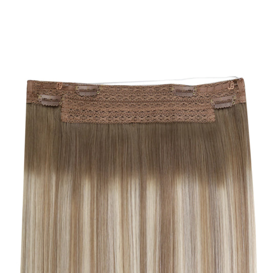 EXTENSION LUXURY quita y pone , cortina entera de una sola pieza con alambre/halo/wire y clip de sujeción