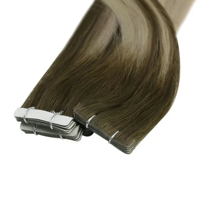 EXTENSION LUXURY TAPE/ADHESIVAS 50gr Virgin Injection Sin Costura Invisible  Hair Extensions Natural Straight