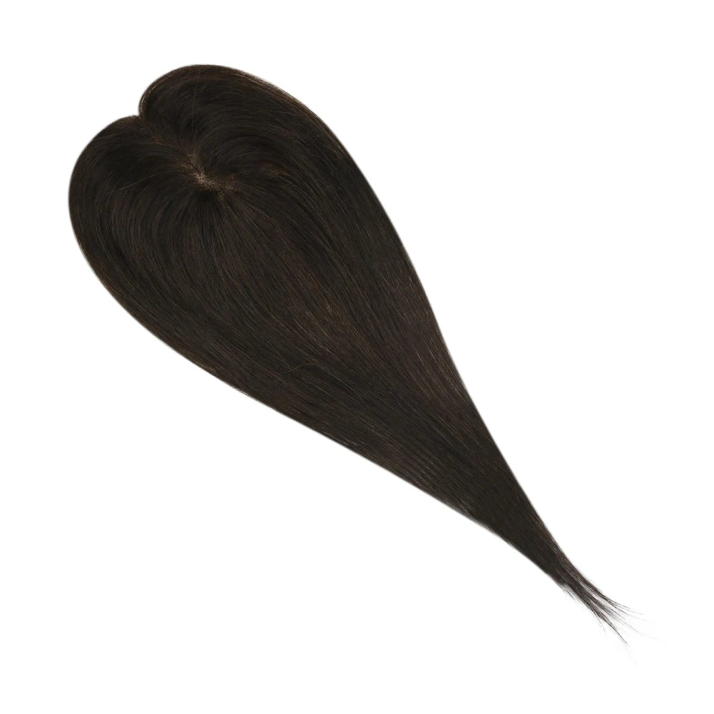 EXTENSION LUXURY TOPPER Cabello humano natural Mono Base 7x13cm para Mujeres Tupé Invisible Hair Toppers Extensión de cabello