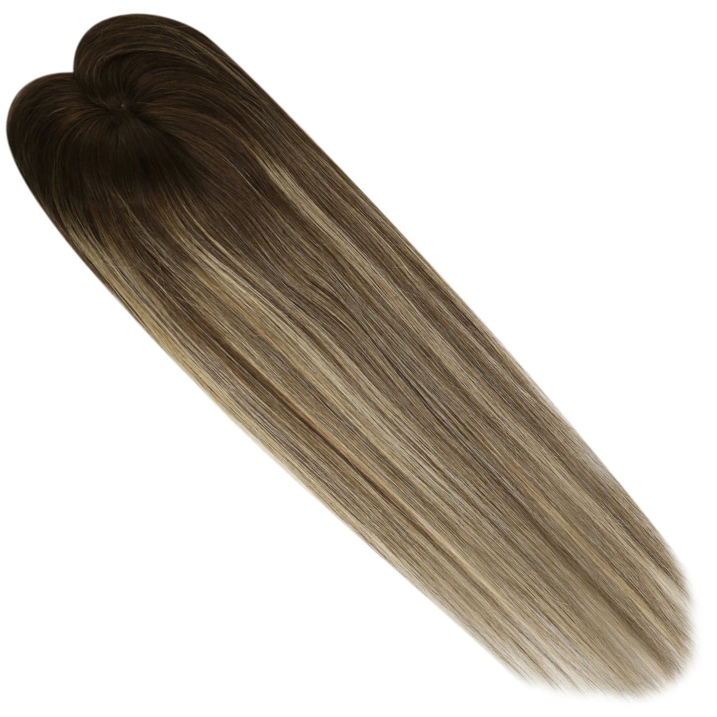 EXTENSION LUXURY TOPPER Cabello humano natural Mono Base 7x13cm para Mujeres Tupé Invisible Hair Toppers Extensión de cabello