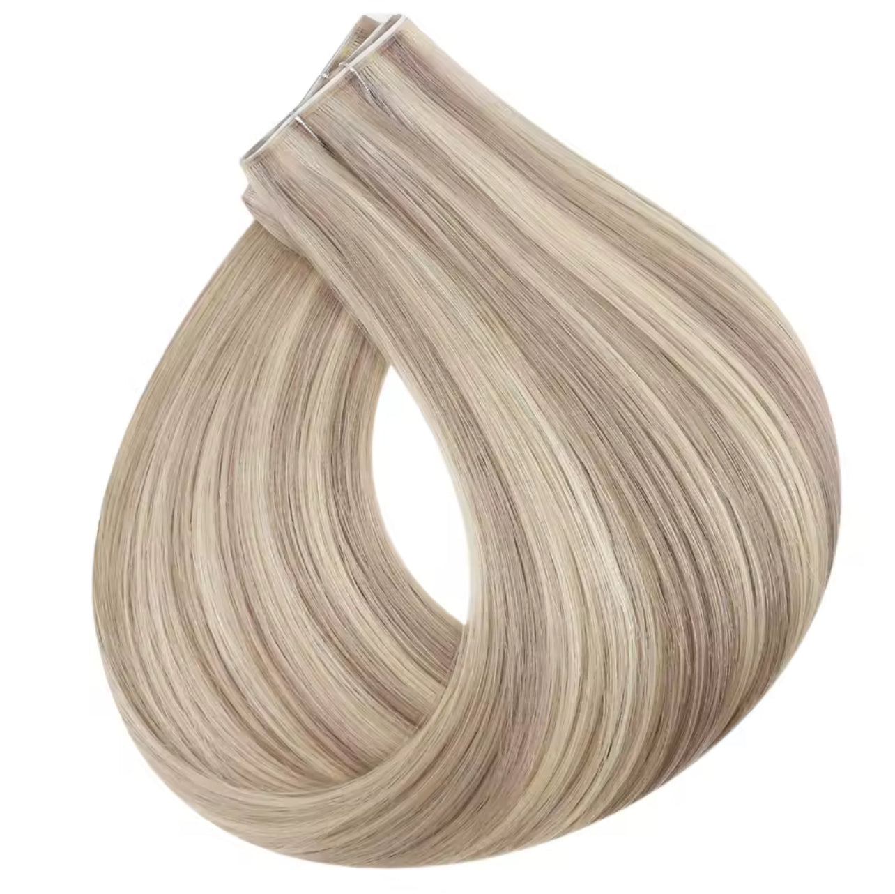 EXTENSION LUXURY Cinta  Adhesiva única 50gr de cabello humano con trama de PU ,larga invisible, cabello natural real, sin costuras ni pegamento Extensions con puntas llenas