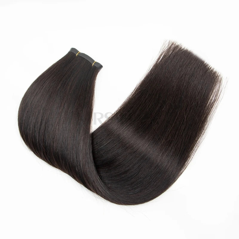 Extensiones de cabello humano con trama de PU de cinta larga invisible, cabello natural real, sin costuras ni pegamento Extensions con puntas llenas