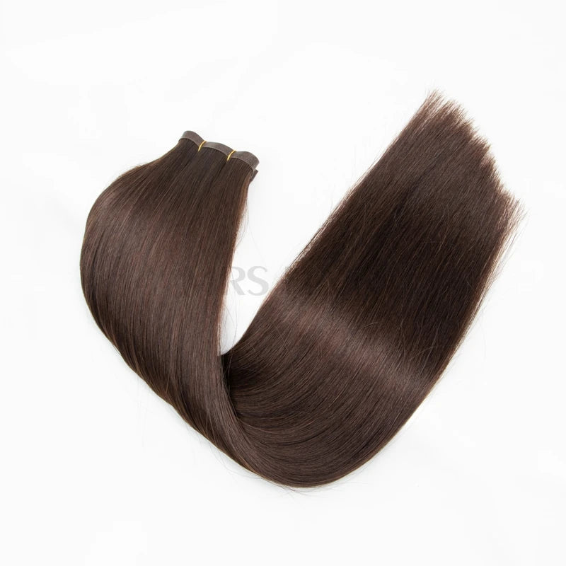 Extensiones de cabello humano con trama de PU de cinta larga invisible, cabello natural real, sin costuras ni pegamento Extensions con puntas llenas