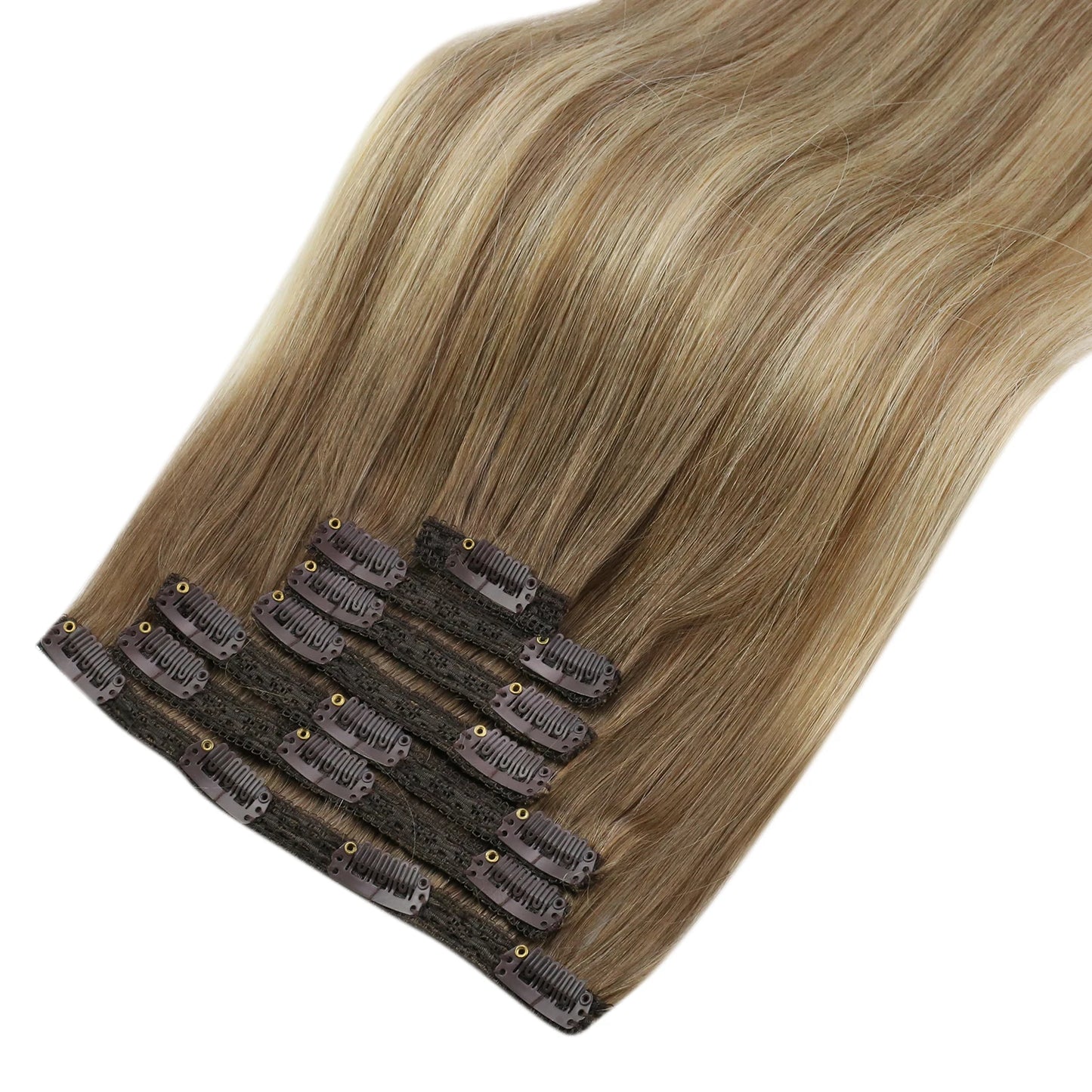 EXTENSION LUXURY Clip Hair Extensions 100% Real Brazilian Hair Natural